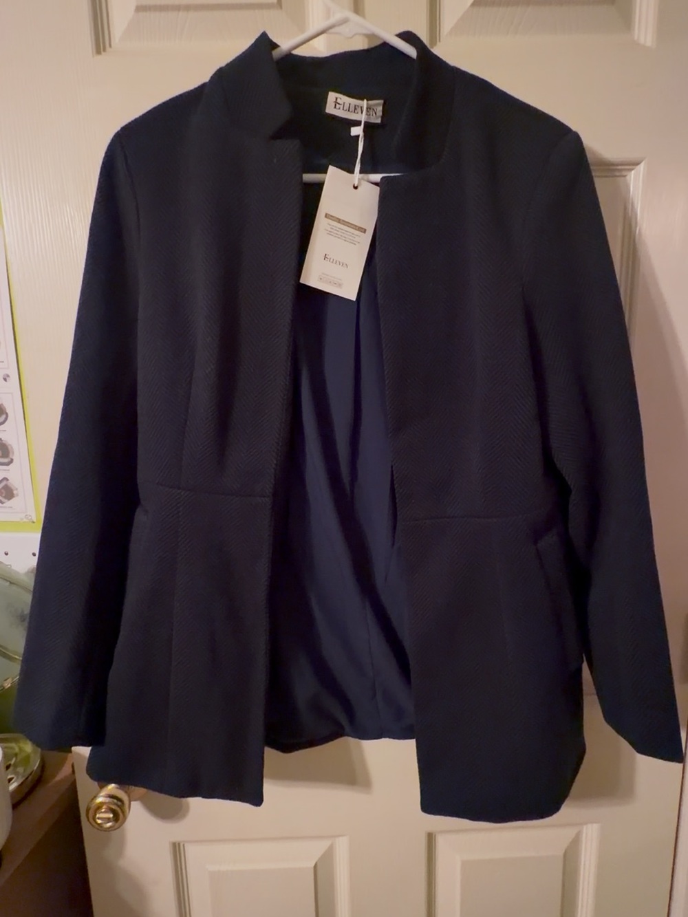NWT Elleven | Navy Blue | Open Front Blazer Jacket | Minimalist | Size M